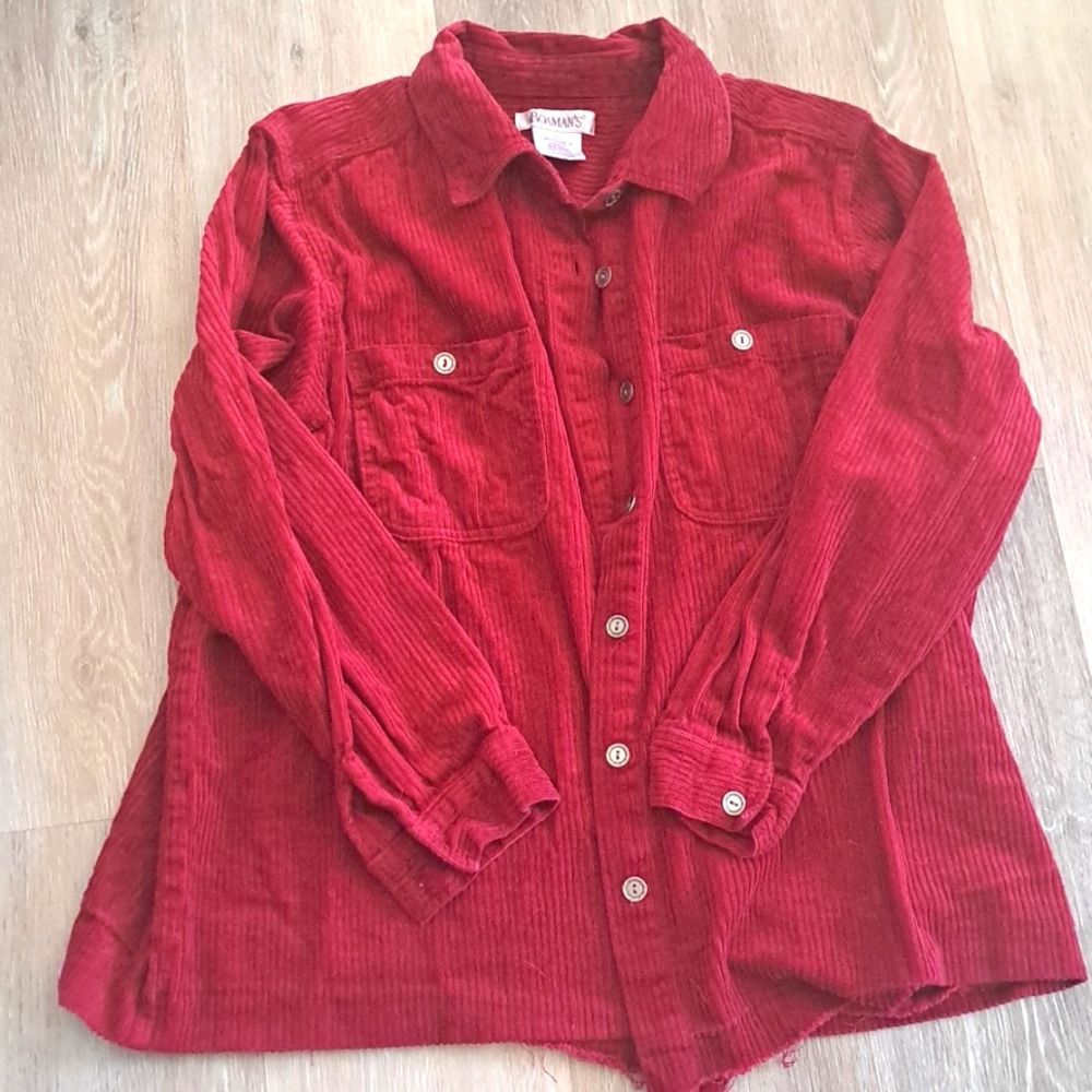 Red button up